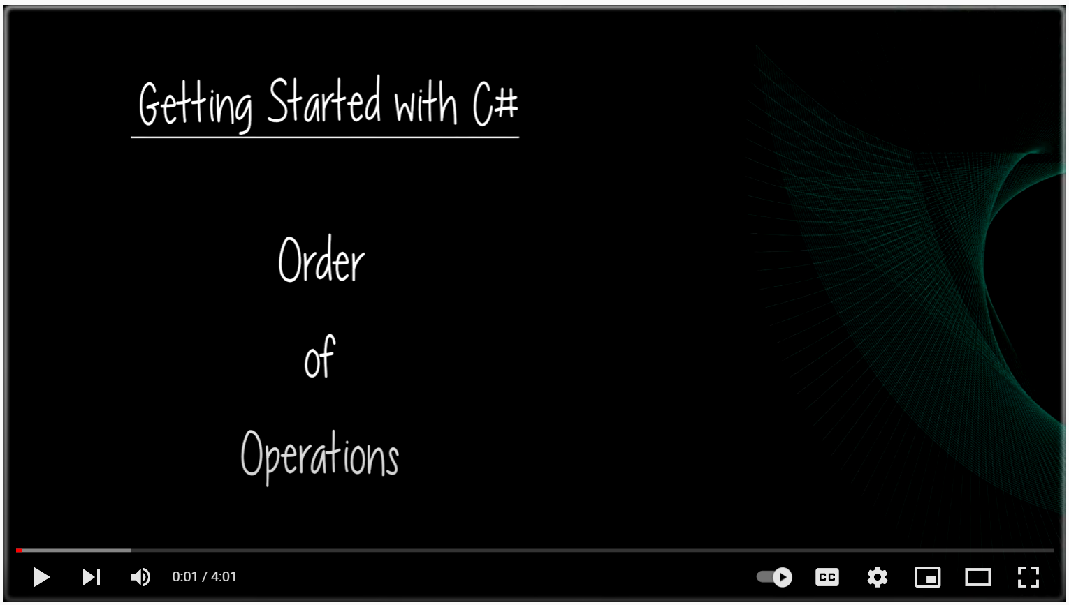 Image of Video 'Order of Operations'